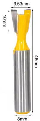 Zwaluwstaartfrees Ø9,53 mm (3/8")
