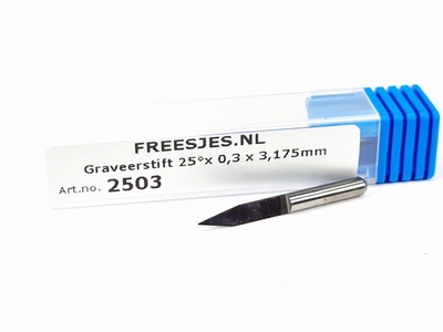 Graveerstift 25°x 0,3 x 3,175mm