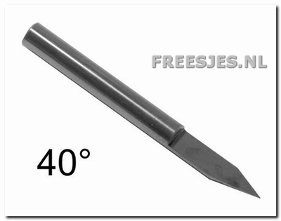 Graveerstift 40°x 0,1 x 3,175mm