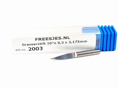 Graveerstift 20°x 0,3 x 3,175mm