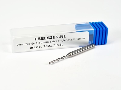 VHM freesje 1,50 mm extra snijlengte !! 12mm