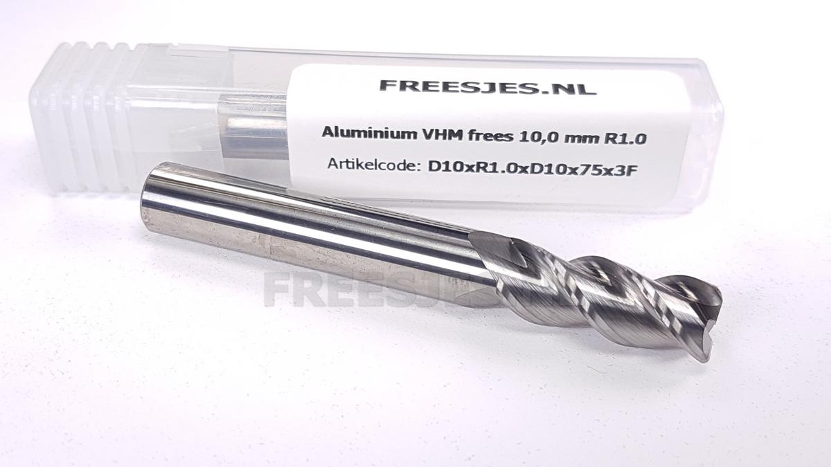 Aluminium VHM frees 10,0 mm R1.0