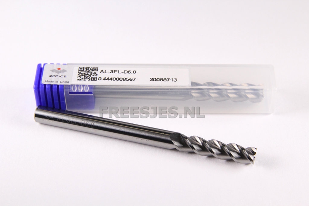 Aluminium VHM frees 6,0 mm extra lang