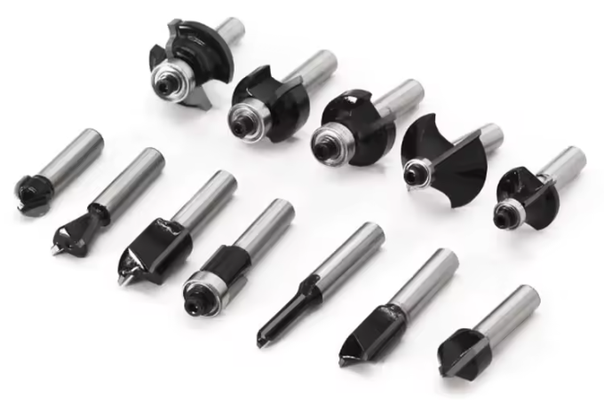 Bovenfreesset 12 stuks in houten box