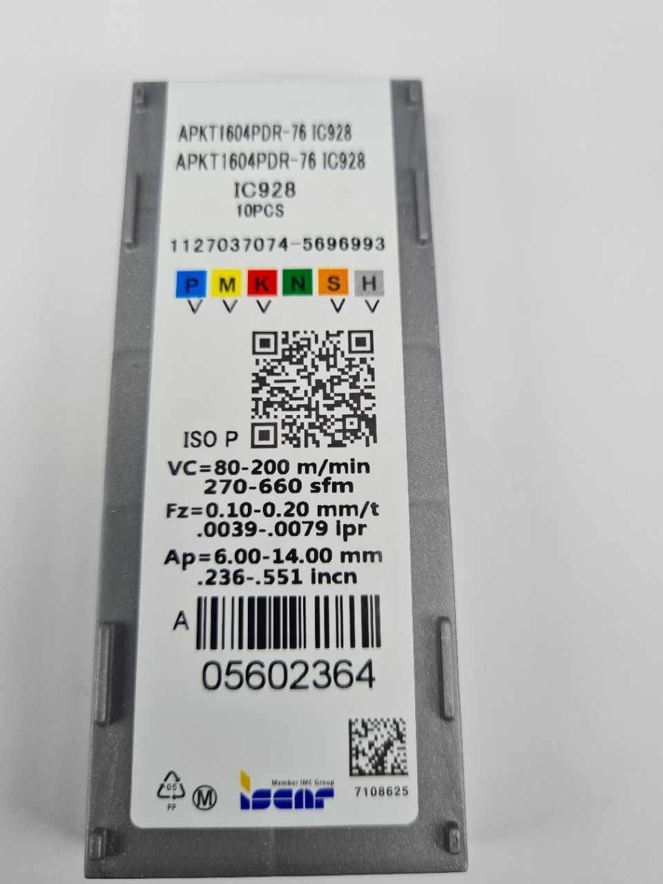 Wisselplaat APKT1604 Grade IC928