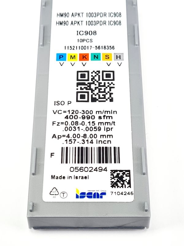 Wisselplaatje APKT1003 Grade IC908