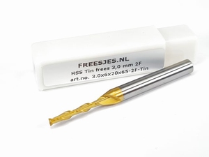 HSS Tin frees 3,0 mm 2F