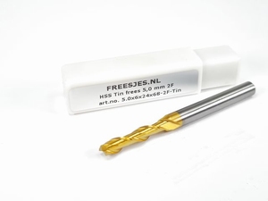 HSS Tin frees 5,0 mm 2F