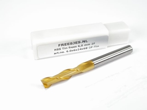 HSS Tin frees 6,0 mm 2F