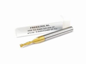 HSS Tin frees 3,0 mm 2F