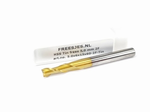 HSS Tin frees 5,0 mm 2F