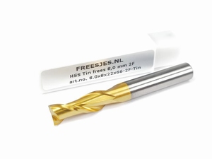 HSS Tin frees 8,0 mm 2F