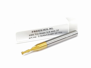 HSS Tin frees 2,5 mm 2F
